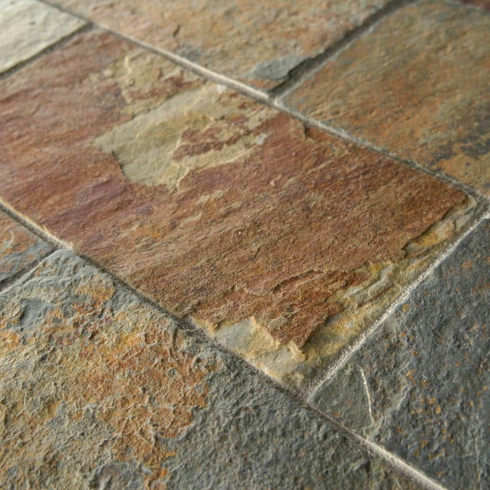 Merola Tile Crag Subway Sunset 11-3/4 in. x 11-3/4 in. x 10 mm Slate Mosaic Tile