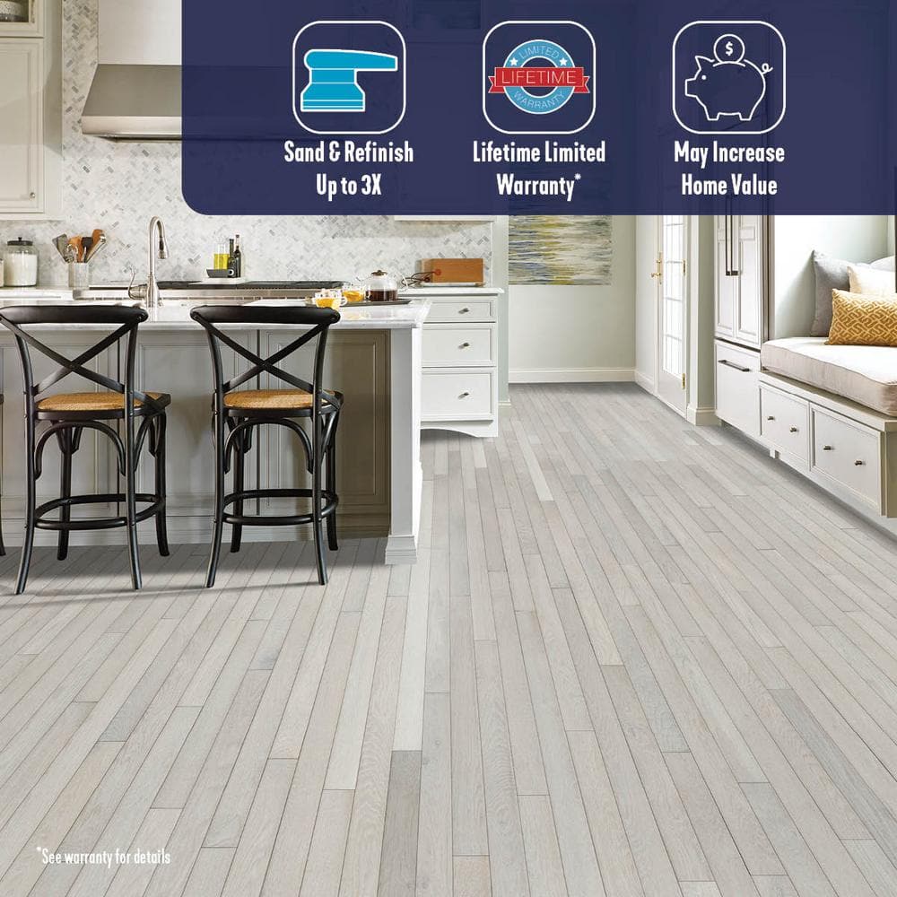 Bruce American Originals Sugar White Oak 3/4 in. T x 3-1/4 in. W Smooth Solid Hardwood Flooring (22 sq.ft./ctn)