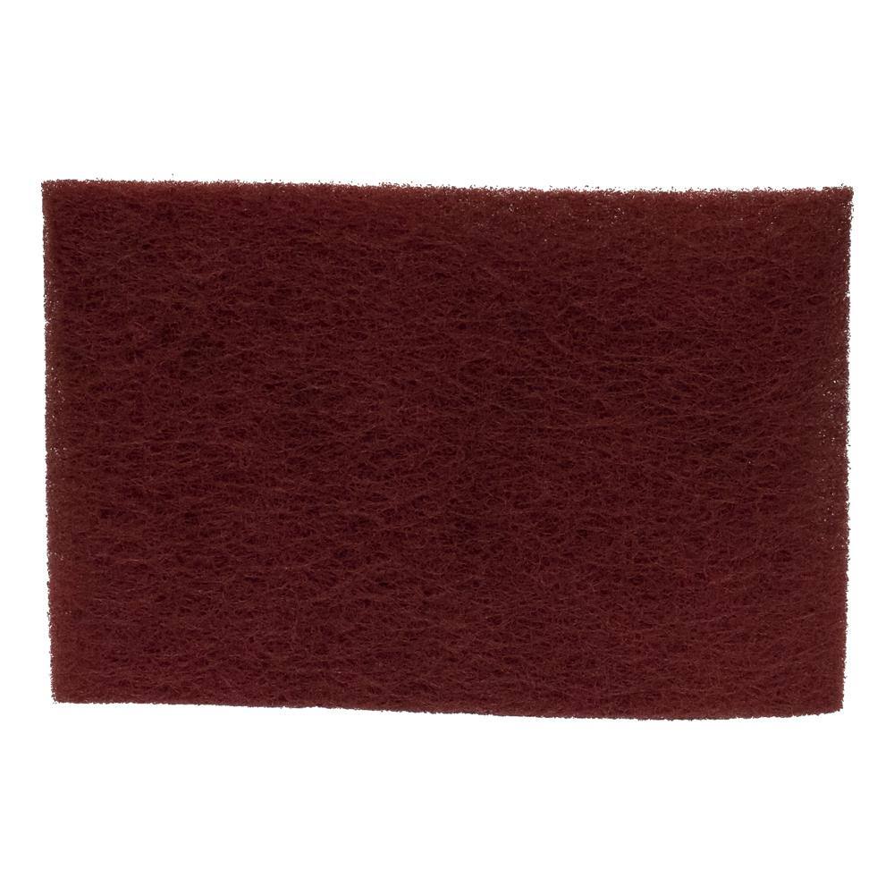 SUN BRITE 6 in. x 9 in. x 5/16 in. 280-320 Grit Fine Maroon Finishing Hand Pads (20-Pack)
