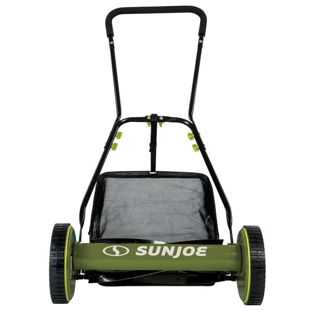 Sun Joe Mow Joe 16 in. Manual Push Walk Behind Reel Mower with Catcher