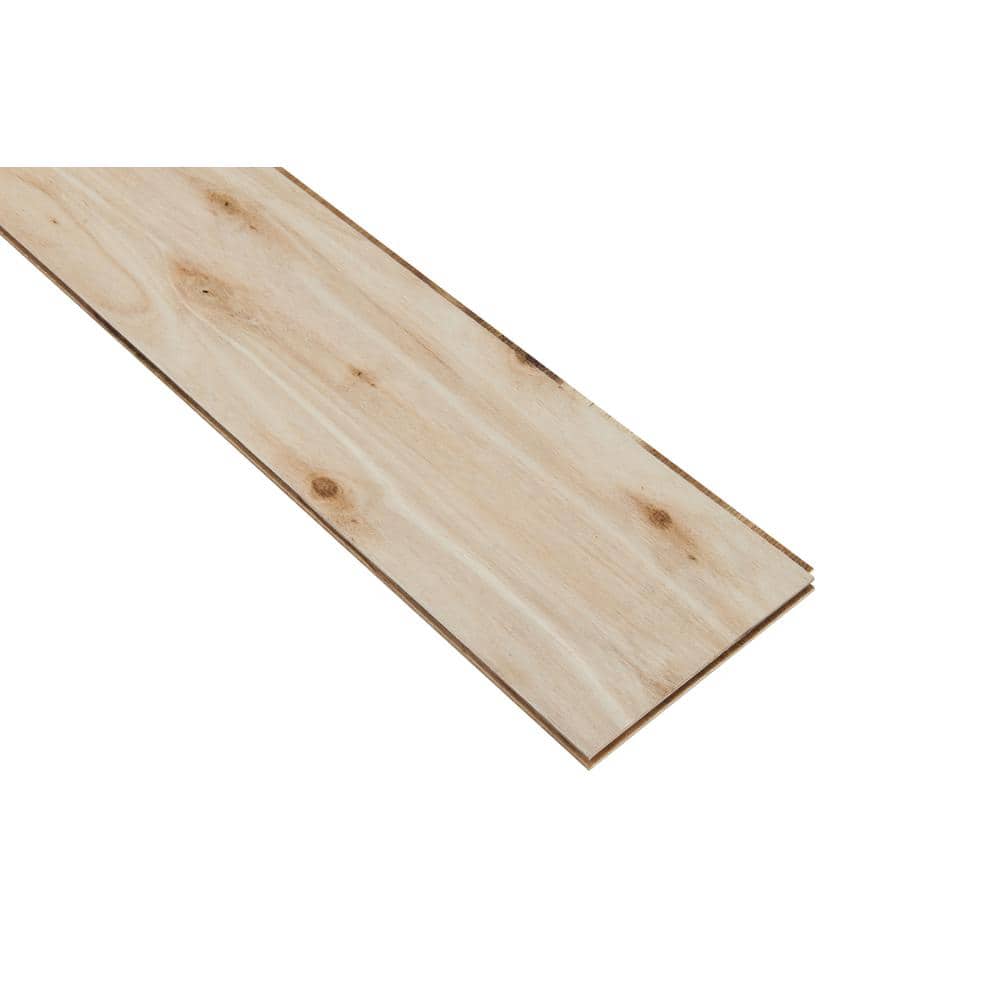 Bruce Time Honored Sunkissed Latte Wh Oak 3/8 in. T x 5 in W T+G Wire Brushed Engineered Hardwood Flooring (26.58 sq. ft/ctn)