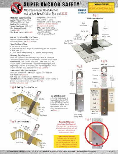 Super Anchor 430 Stainless Steel ARS Asphalt Shingle & Wood Shake Anchor 2" x 4"