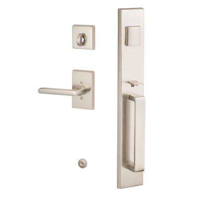 Keep Plate Black Iron Door Handleset Combo Pack with Tine Door Lever - Super Arbor