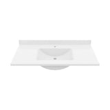 Swan Contour 43 in. W x 22 in. D Solid Surface Vanity Top with Integral Sink in White
