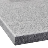 Swan Contour 43 in. W x 22 in. D Solid Surface Vanity Top with Integral Sink in Gray Granite