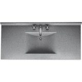 Swan Contour 43 in. W x 22 in. D Solid Surface Vanity Top with Integral Sink in Gray Granite