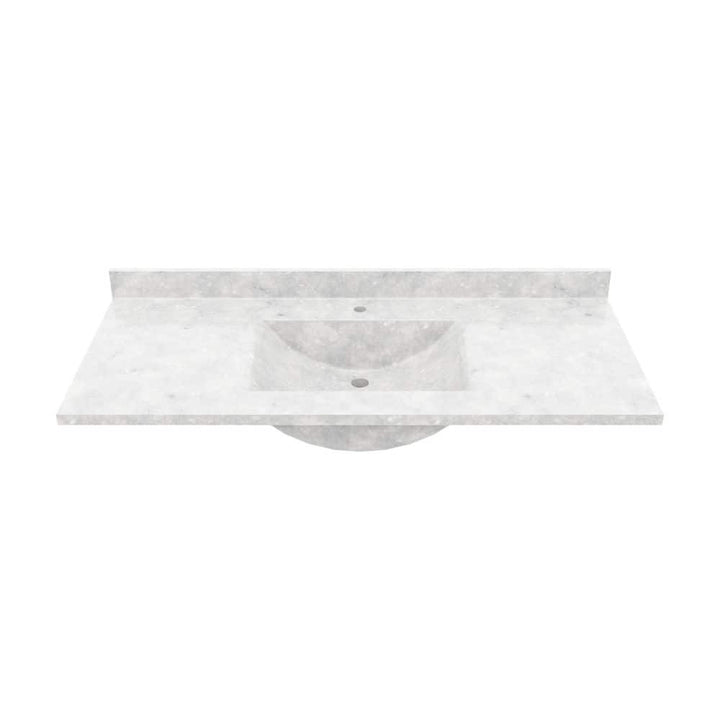 Swan Contour 49 in. W x 22 in. D Solid Surface Vanity Top with Integral Sink in Ice