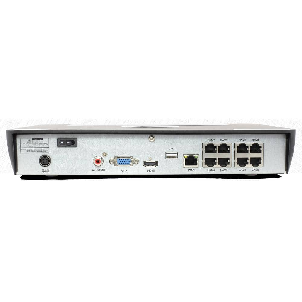 Swann 8-Channel 4K Upscale 2TB NVR Security Camera System with 4 Wired Bullets and 2 Wired Domes
