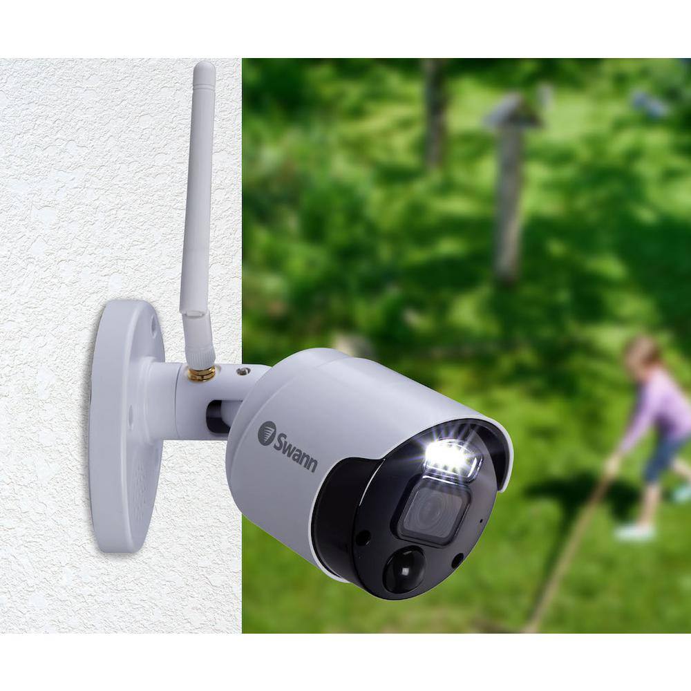 Swann 8-Channel 1080p 1TB PoE Cat5 NVR Security Camera System with 4 WiFi Bullet Cameras