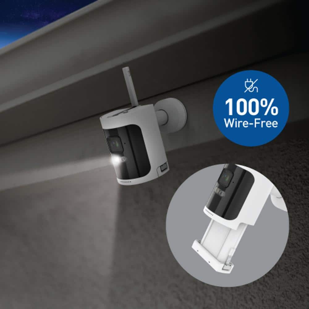 Swann AllSecure600 8-Channel 2K Wire-Free HD Wireless 64GB Micro SD NVR Security Camera System with 3 Wi-Fi Bullet Cameras