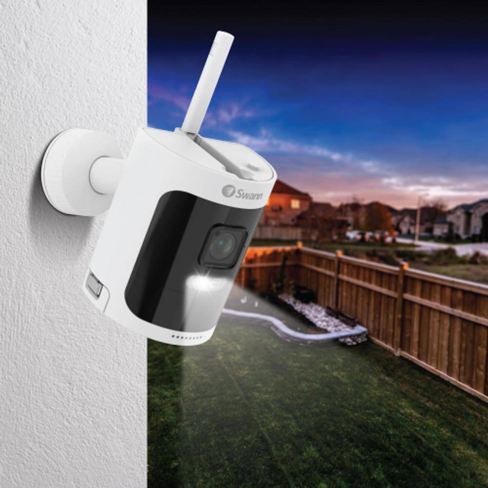 Swann AllSecure600 8-Channel 2K Wire-Free HD Wireless 64GB Micro SD NVR Security Camera System with 3 Wi-Fi Bullet Cameras
