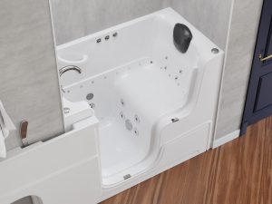 Universal Tubs HD Series 29 in. x 53 in. Left Drain Wheelchair-Access Walk-In Soaking Bathtub in White