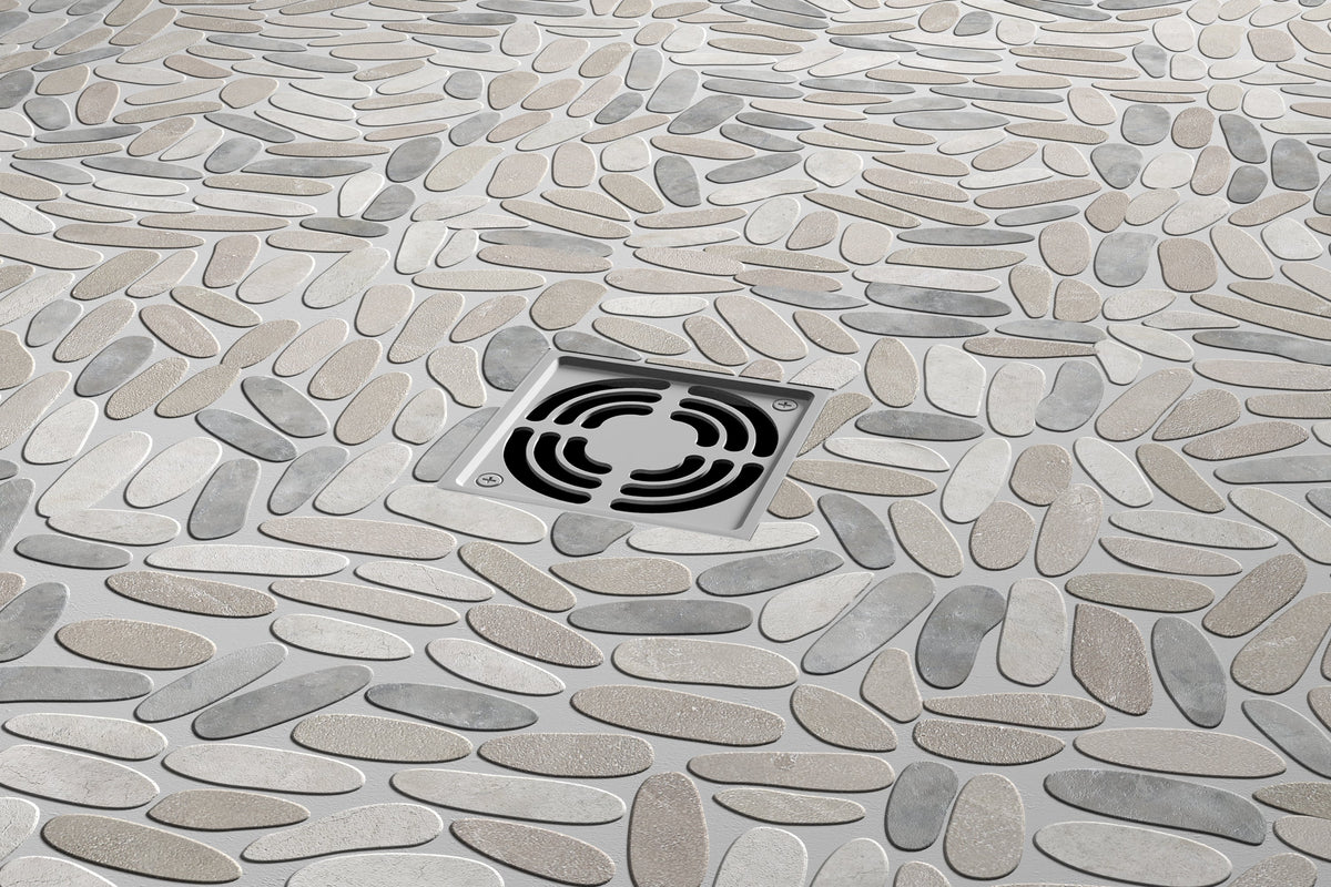 Emser Flat Venetian Pebble 11-Pack Medici Blend Natural Stone Border Tile (12-in x 12-in)