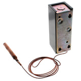 Honeywell T675A1508 temperature controller - side view (Voltage: 277v, 120v, 240v; Includes: 107324A Duct Bulb Holder)