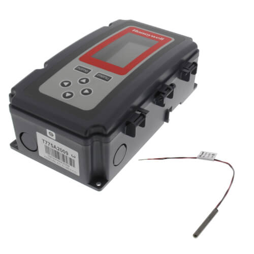 Honeywell T775A2009 temperature controller - detail view (Voltage: 120v, 24V, 240v; Application: Electronic Remote Temperature)