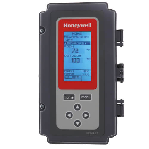 Honeywell T775B2024 temperature controller - front view (Voltage: 240v, 120v, 24V; Application: Electronic Remote Temperature)