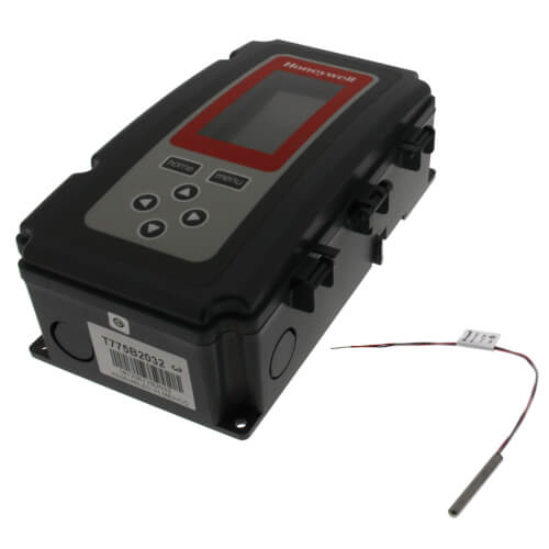 Honeywell T775B2032 temperature controller - label view (Voltage: 120v, 24V, 240v; Application: Electronic Remote Temperature)