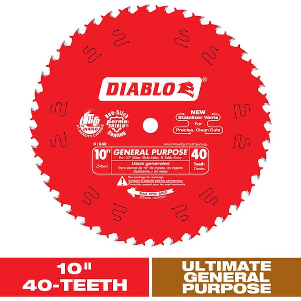 Diablo Ultimate General Purpose Saw Blade for Plastic 10" 40 Teeth