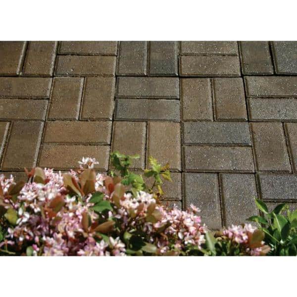 Basalite Holland 4 in. x 8 in. Tan/Brown Rectangle Concrete Paver