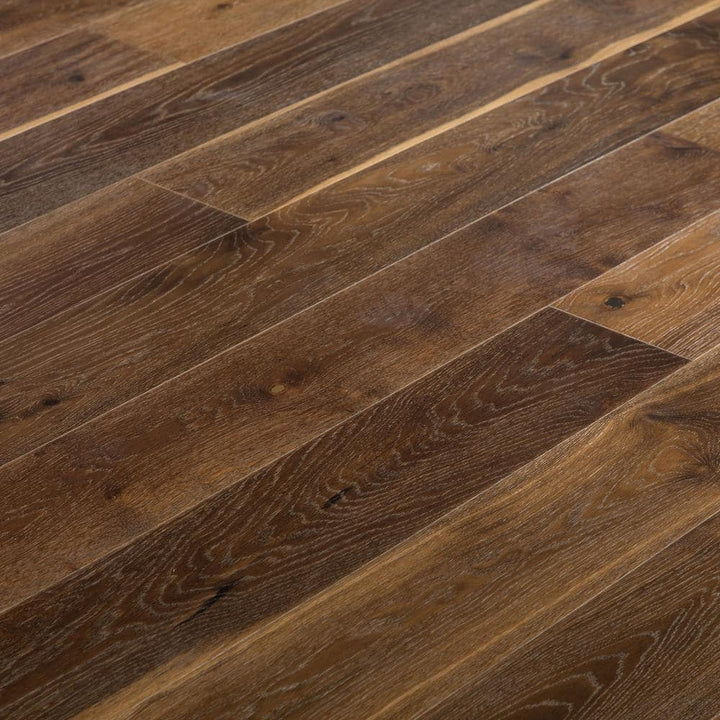 NATU Tan French Oak 3/8 in. T x 7.5 in. W Click Lock Wire Brushed Engineered Hardwood Flooring (19.4 sq.ft./case)