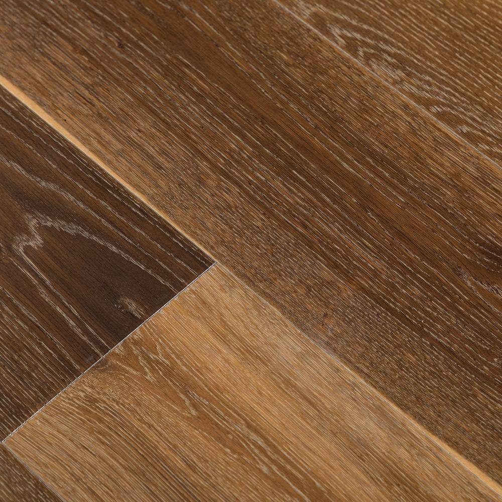 NATU Tan French Oak 3/8 in. T x 7.5 in. W Click Lock Wire Brushed Engineered Hardwood Flooring (19.4 sq.ft./case)