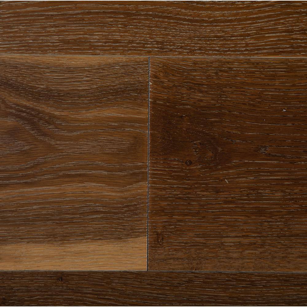 NATU Tan French Oak 3/8 in. T x 7.5 in. W Click Lock Wire Brushed Engineered Hardwood Flooring (19.4 sq.ft./case)