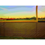 44 in. x 50 ft. Tan Mesh Fabric Privacy Fence Screen with Integrated Button Hole