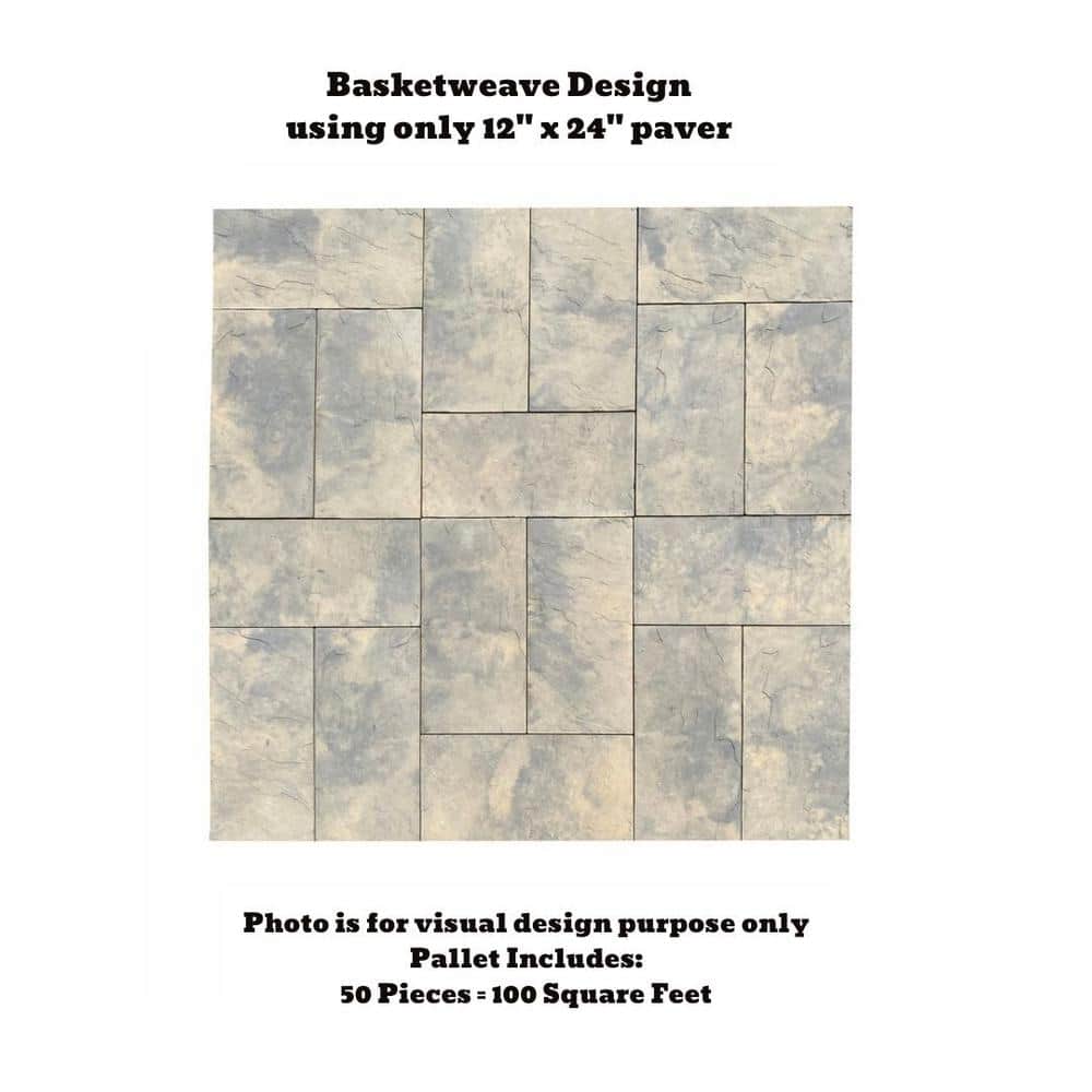 Nantucket Pavers Yorkstone 12 in. x 24 in. x 1.5 in. Tan Variegated Concrete Paver (50-Pieces/100 sq. ft./Pallet)