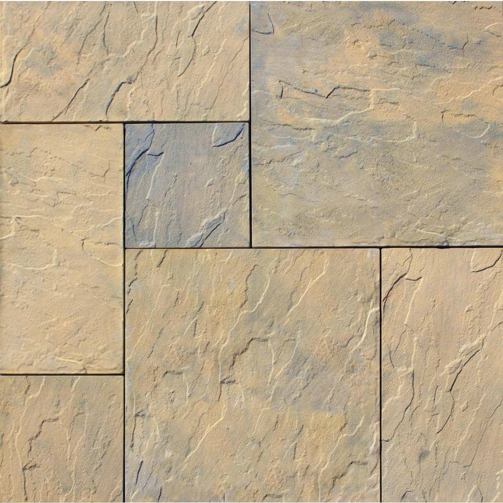 Nantucket Pavers Patio-on-a-pallet 10 ft. x 10 ft. Tan Variegated Dutch York-Stone Concrete Pavers (44 Pieces/100 Sq Ft)