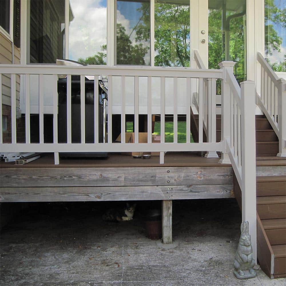 Weatherables Naples 3 ft. H x 6 ft. W Tan Vinyl Stair Railing Kit