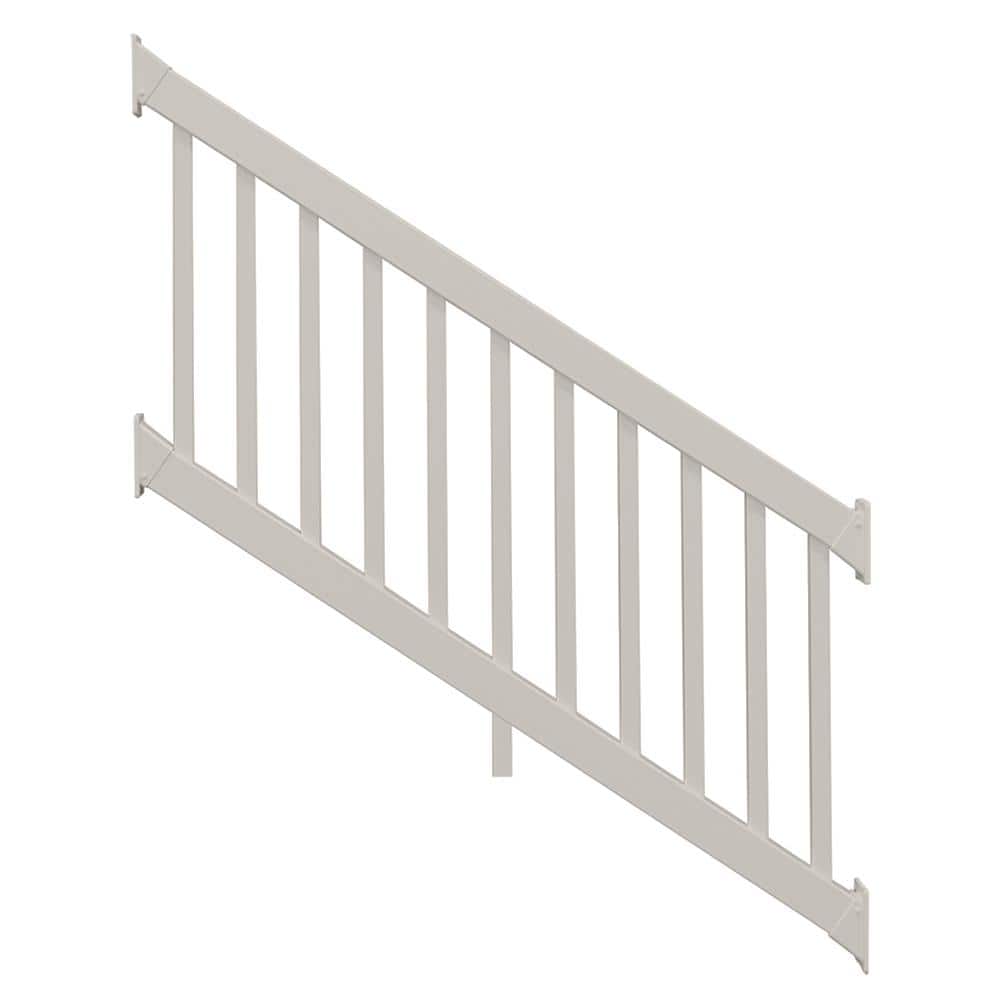Weatherables Naples 3 ft. H x 6 ft. W Tan Vinyl Stair Railing Kit