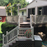 Weatherables Vanderbilt 3.5 ft. H x 8 ft. W Tan Vinyl Stair Railing Kit