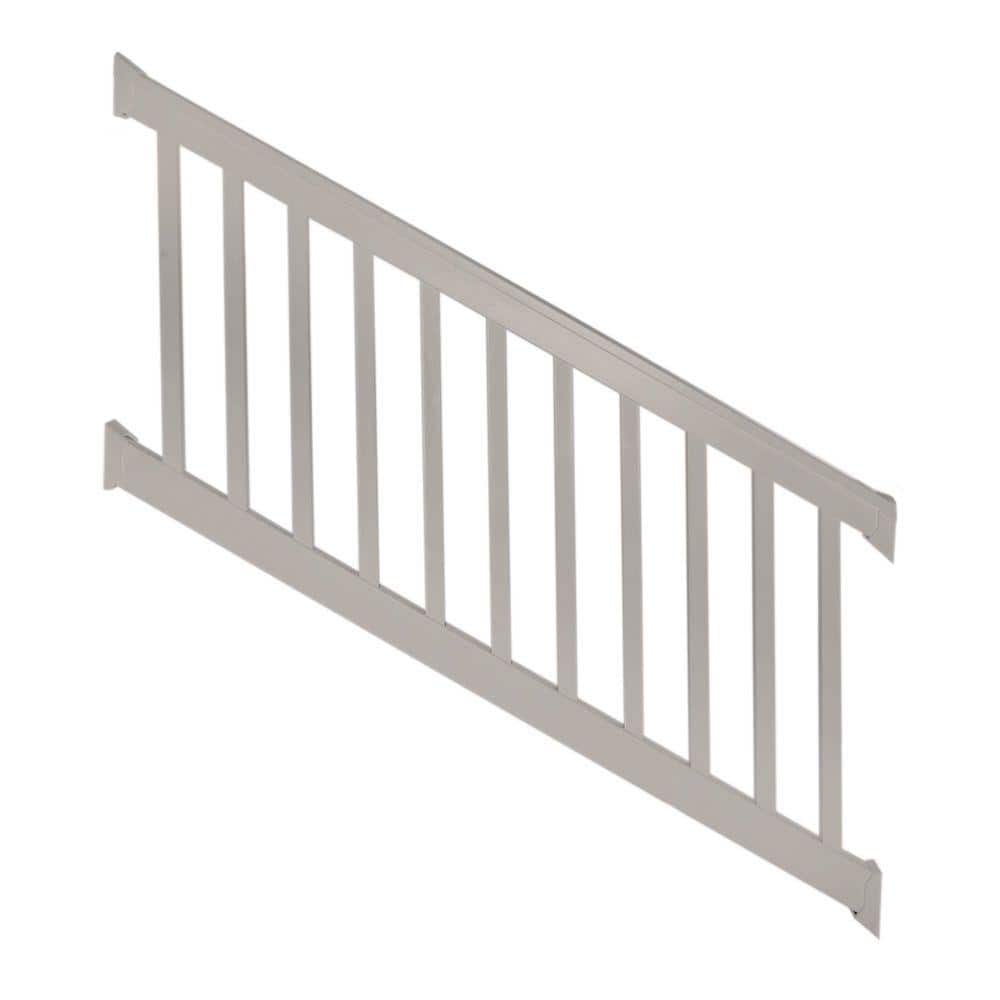 Weatherables Vanderbilt 3.5 ft. H x 8 ft. W Tan Vinyl Stair Railing Kit
