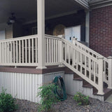 Weatherables Vanderbilt 3.5 ft. H x 8 ft. W Tan Vinyl Stair Railing Kit