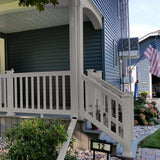 Weatherables Vanderbilt 3.5 ft. H x 8 ft. W Tan Vinyl Stair Railing Kit