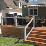 Weatherables Vilano 3 ft. x H 8 ft. W Vinyl Tan Stair Railing Kit