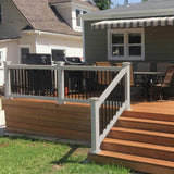 Weatherables Vilano 3.5 ft. H x 8 ft. W Vinyl Tan Stair Railing Kit