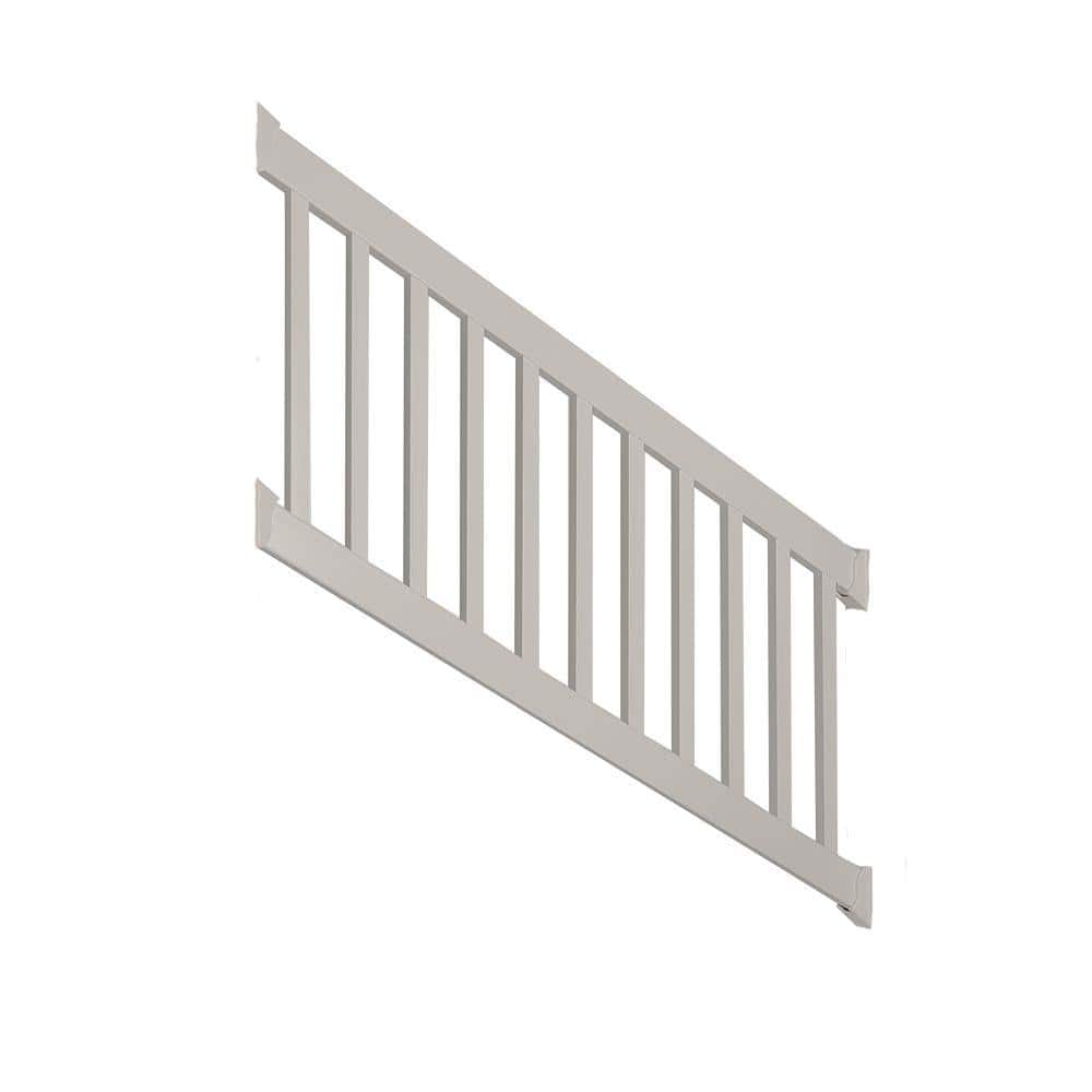 Weatherables Walton 3 ft. H x 96 in. W Tan Vinyl Stair Railing Kit
