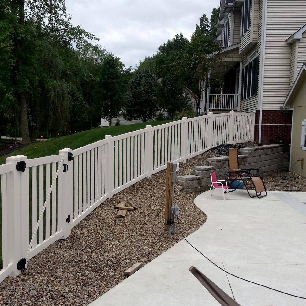 Weatherables Captiva 4 ft. H x 8 ft. W Tan Vinyl Pool Fence Panel