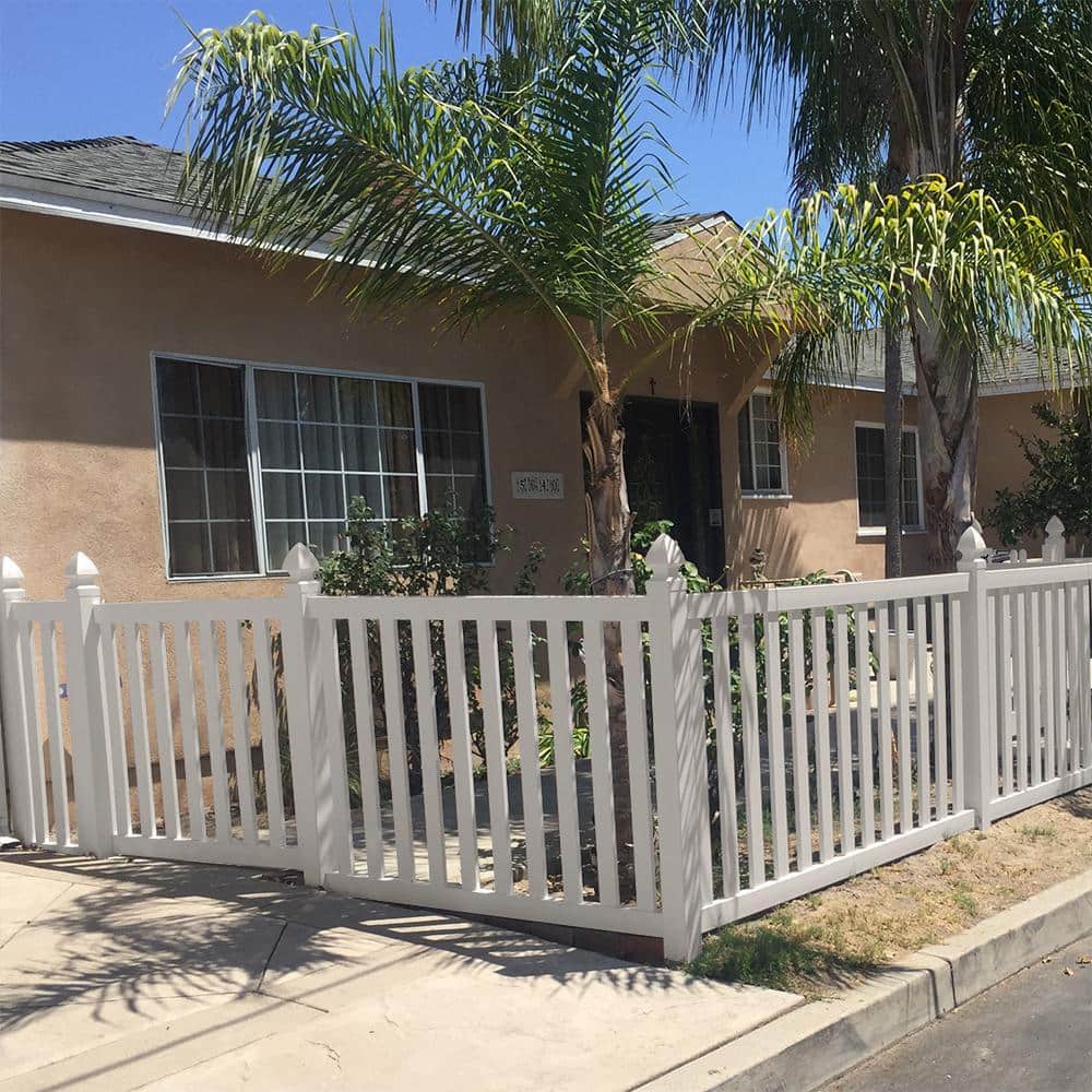 Weatherables Captiva 4 ft. H x 8 ft. W Tan Vinyl Pool Fence Panel