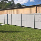 Weatherables Augusta 8 ft. H x 8 ft. W Tan Vinyl Privacy Fence Panel Kit