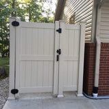 Weatherables Augusta 8 ft. H x 8 ft. W Tan Vinyl Privacy Fence Panel Kit
