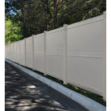Weatherables Augusta 8 ft. H x 8 ft. W Tan Vinyl Privacy Fence Panel Kit