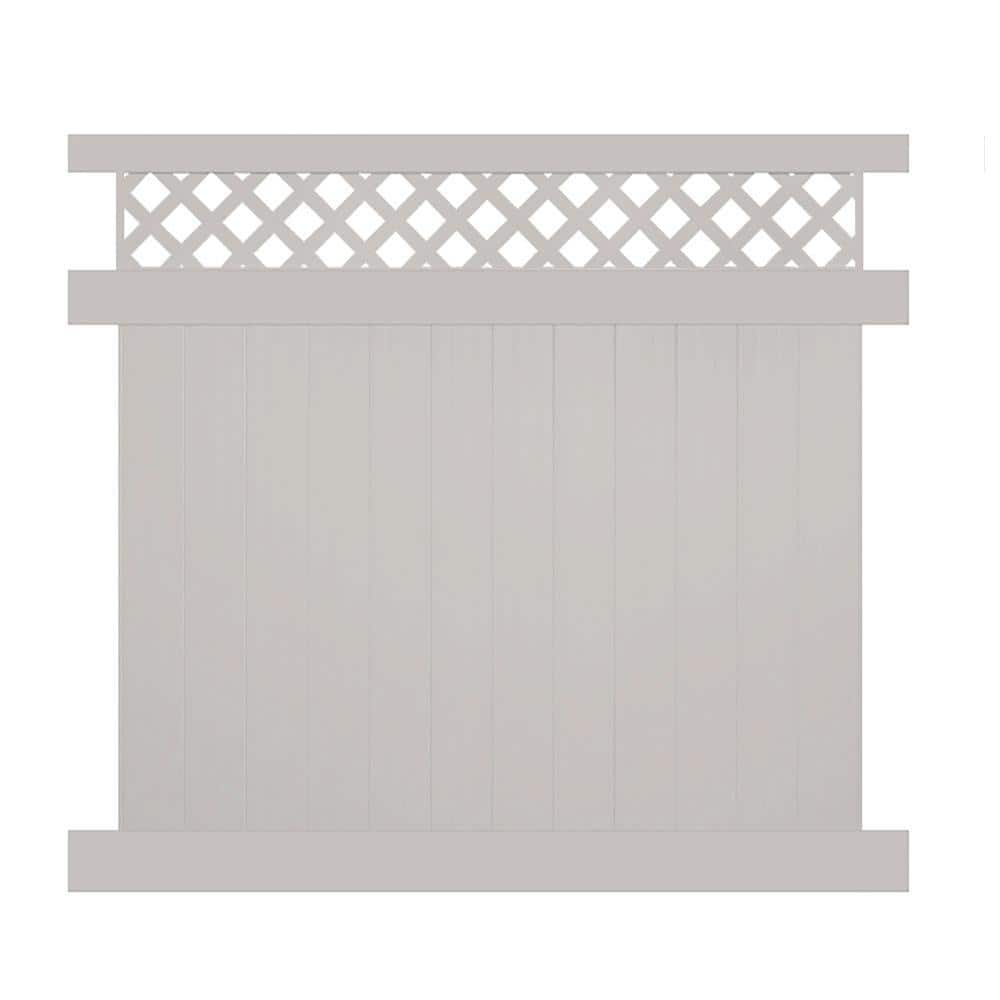 Weatherables Ashton 7 ft. H x 8 ft. W Tan Vinyl Privacy Fence Panel Kit