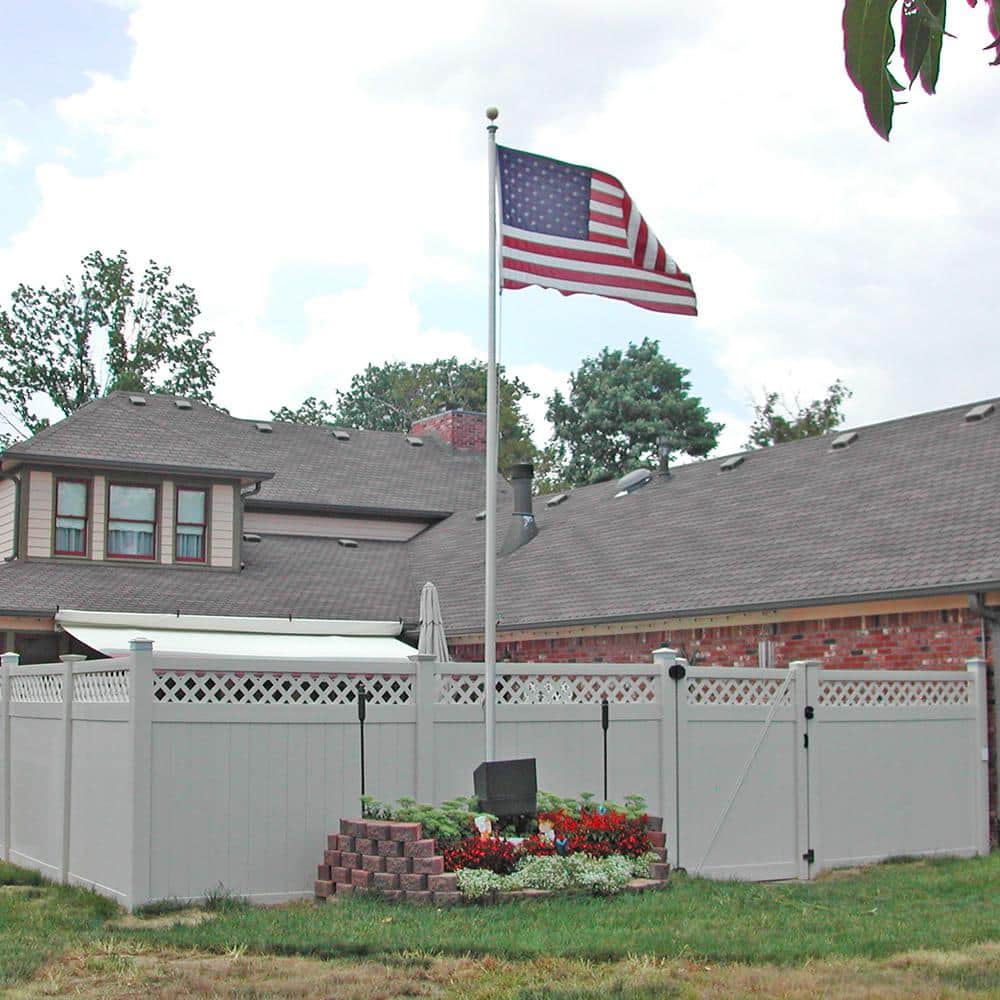 Weatherables Ashton 7 ft. H x 8 ft. W Tan Vinyl Privacy Fence Panel Kit