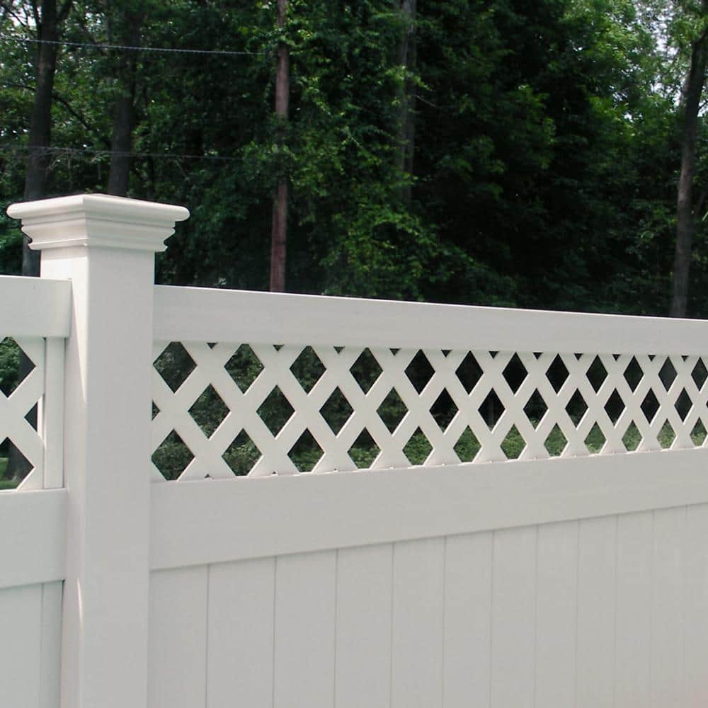 Weatherables Ashton 8 ft. H x 8 ft. W Tan Vinyl Privacy Fence Panel Kit