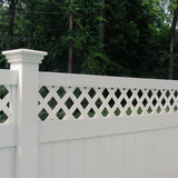 Weatherables Ashton 8 ft. H x 8 ft. W Tan Vinyl Privacy Fence Panel Kit