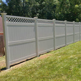 Weatherables Ashton 8 ft. H x 8 ft. W Tan Vinyl Privacy Fence Panel Kit