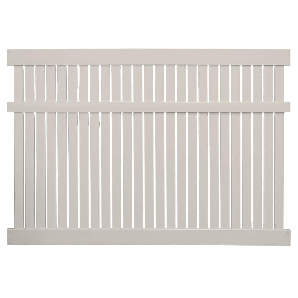 Weatherables Huntington 6 ft. H x 8 ft. W Tan Vinyl Semi-Privacy Fence Panel Kit