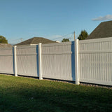 Weatherables Huntington 6 ft. H x 8 ft. W Tan Vinyl Semi-Privacy Fence Panel Kit